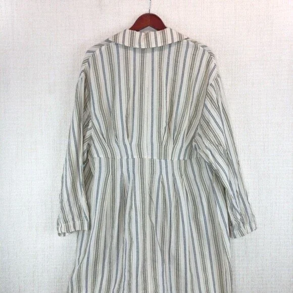 Free People Sweet Melody Natural Stripe Trench Coat In Neutral Combo Size S $280 - Picture 9 of 9